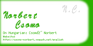 norbert csomo business card