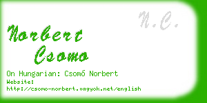norbert csomo business card